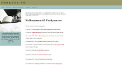 Desktop Screenshot of forkynn.no